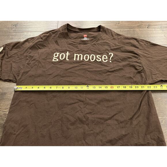 Hanes Mens Brown got moose? Have You Seen A Dietitian Lately? T-shirt Size XL - Picture 7 of 8